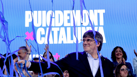 El candidato de Junts, Carles Puigdemont, cierra campaña en Elna (Catalunya Nord).