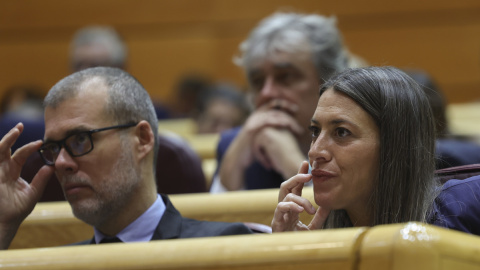 La diputada de Junts Miriam Nogueras en el pleno del Congreso que debate la toma en consideración de la iniciativa impulsada por el PP y el PSOE para reformar el artículo 49 de la Constitución y eliminar el término "disminuidos", este martes. Un pleno