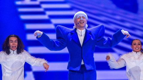 Joost Klein, representante de Países Bajos en Eurovisión, durante su actuación en la segunda semifinal