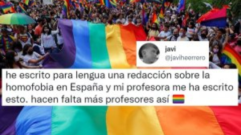 "Hacen falta más profesores así": la emocionante carta que arrasa en Twitter de una maestra a su alumno tras una redacción sobre los derechos LGTBI