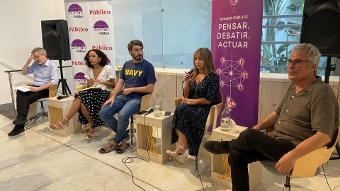 Los ponentes durante la jornada  La meritocracia a debate: ¿un principio conservador o progresista?, en la Sala Ecooo