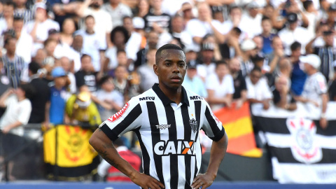 El futbolista brasileño Robinho en noviembre de 2017 cuando formaba parte de la plantilla del Atlético Mineiro, en Sao Paulo, Brasil.