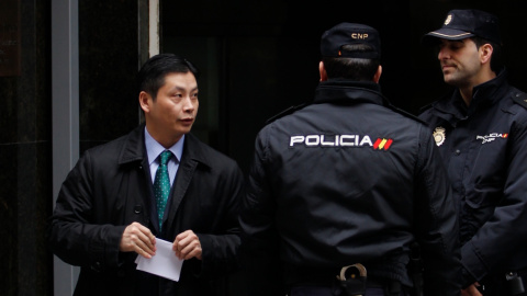 El empresario chino Gao Ping, en la entrada de la Audiencia Nacional.