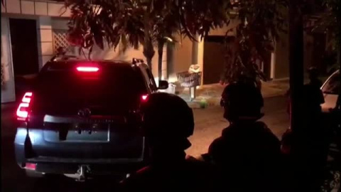 La policía hondureña rodea la casa del expresidente Juan Orlando Hernández