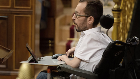 El portavoz de Unidas Podemos en el Congreso, Pablo Echenique. Foto de archivo.