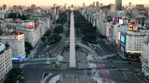 09/05/2024 Fotografía que muestra la avenida 9 de julio y el obelisco en Buenos Aires, a 09 de mayo de 2024.