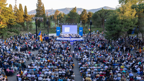 Acto final de campaña de Junts en Elna (Catalunya Nord).