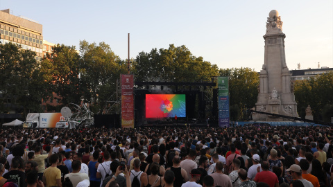 10/07/2023 - Vista general de la gala musical de clausura del Orgullo LGTBI 2022, a 10 de julio de 2022, en Madrid.