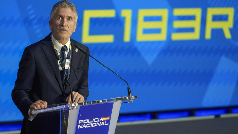 El ministro del Interior, Fernando Grande-Marlaska, clausura la III edición del Congreso de Ciberseguridad C1b3rWall en la Escuela Nacional de Policía de Ávila este jueves, 22 de junio.