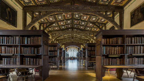 Biblioteca Bodleiana, en la Universidad de Oxford.