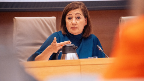 La presidenta del Congreso de los Diputados, Francina Armengol, comparece durante la Comisión sobre mascarillas en el Congreso, a 13 de mayo de 2024, en Madrid.