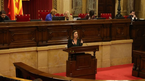 Una intervenció al ple de la diputada Laia Estrada.