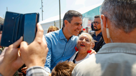 El presidente del Gobierno, Pedro Sánchez, a su llegada a la Feria de Abril, a 1 de mayo de 2024, en Barcelona.