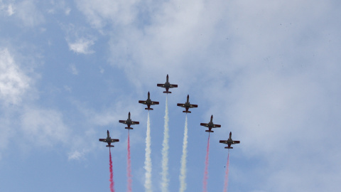 Desfile aéreo 12 de Octubre. Foto de archivo.