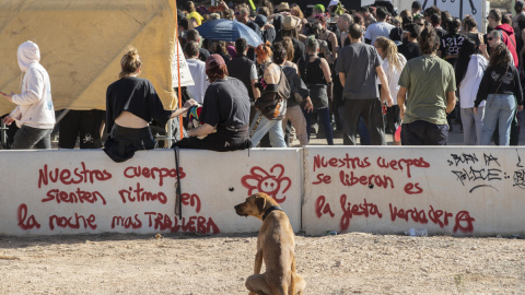 03/01/24. Unas cinco mil personas se encuentran concentradas desde el pasado sábado en una fiesta clandestina o 'rave' en Fuente Álamo (16.000 habitantes) bajo la denominación 'big fucking party' ubicada en el circuito municipal de velocidad de esta lo