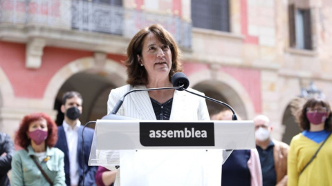 La presidenta de l'Assemblea, Elisenda Paluzie, a l'acte del migdia del 12 de maig del 2021 al Parlament de Catalunya.