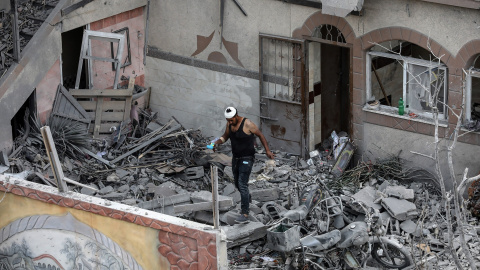 Imagen de archivo de una vivienda palestina destruida, a 11 de mayo de 2024.