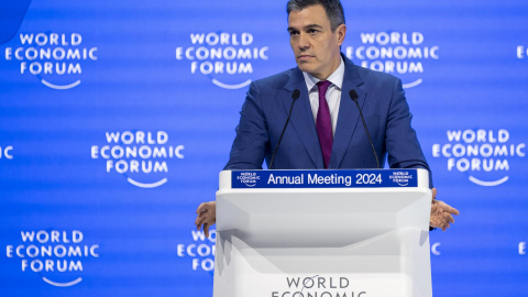 Pedro Sánchez exige de nuevo un alto el fuego en Gaza en el Foro de Davos