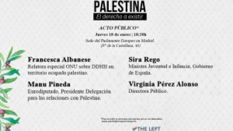 La sede del Parlamento Europeo en Madrid acoge este jueves el acto 'Palestina, el derecho a existir'