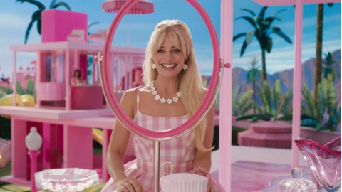 La actriz Margot Robbie durante un fragmento de la película 'Barbie'.