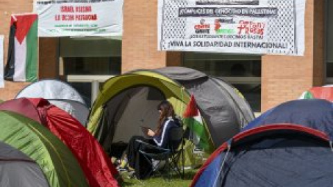 Una semana de las acampadas universitarias por Gaza en Madrid: "No lo dejarán hasta que no haya un cambio"