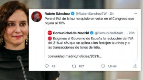 Críticas a la Comunidad de Madrid por 'exigir' al Gobierno que baje el IVA de la tauromaquia: "Buena pasada de frenada"