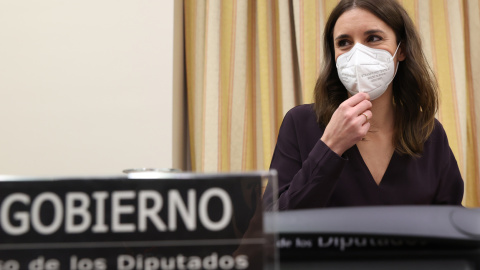 23/02/2022 La ministra de Igualdad, Irene Montero, comparece este miércoles en la comisión correspondiente del Congreso