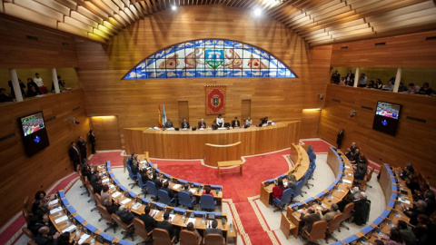 26/1/22 Imagen de archivo de un pleno del Parlamento de Galicia.