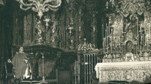 Francisco Franco, en la Catedral de Santiago de Compostela.