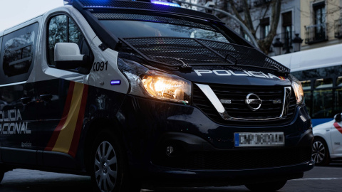 24/2/22-Un coche de Policía Nacional a 10 de febrero de 2022, en Madrid (España).