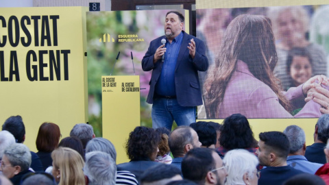 03/05/2024 - Oriol Junqueras en un acte a Lleida en la recent campanya electoral per a les eleccions al Parlament del 12-M.