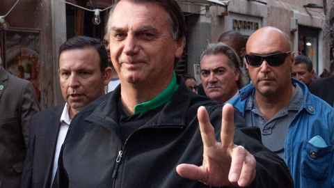 El presidente brasileño, Jair Bolsonaro, en Roma.