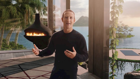 Cachondeo en Twitter con lo que aparece detrás de Zuckerberg en el vídeo en el que explica el cambio de nombre de Facebook