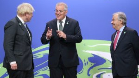 Gila y Boris Johnson en la Cumbre del Clima