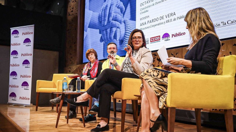 Jornada de debate sobre el trabajo de los cuidados en el CaixaForum de Madrid.