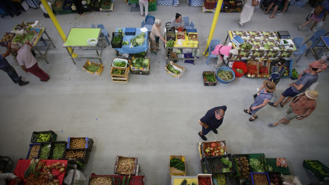 Imagen de archivo de un mercado en Lugo.