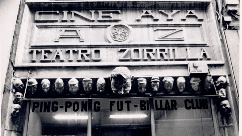 Imatge del Cine Aya - Teatre Zorrilla, a Badalona, que va tancar el 1970.