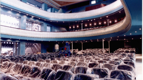 El Teatre Zorrilla de Badalona, en obres, en una imatge d'arxiu.