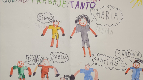 Dibujo de un niño hijo de un/una sanitaria