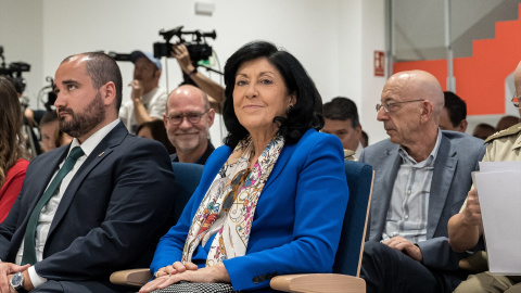 La directora del Centro Nacional de Inteligencia (CNI), Esperanza Casteleiro, en un acto en Madrid el 28/07/2023