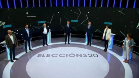 22/1/24 Imagen del debate electoral de la CRTVG en las elecciones autonómicas de 2020