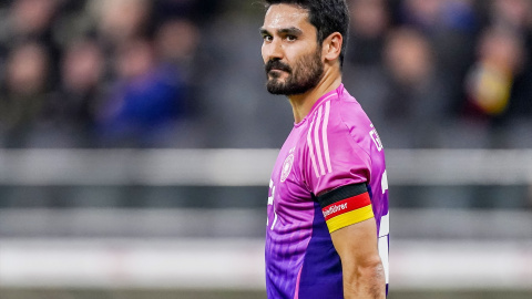 Ilkay Gündogan, centrocampista de la selección alemana y del Fútbol Club Barcelona, durante un amistoso en Frankfurt, a 26 de marzo de 2024.