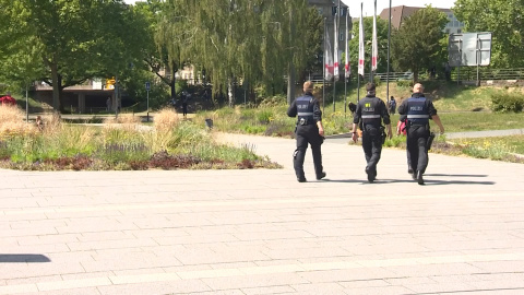 Detienen a una persona frente al Rhein-Mosel-Halle, en Alemania