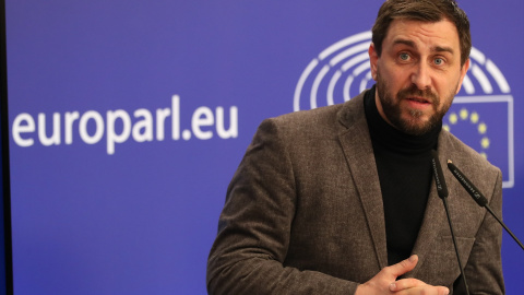 Imagen de archivo del exconseller de la Generalitat Toni Comín, durante una rueda de prensa en Bruselas, a 9 de marzo de 2021.