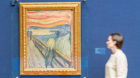 La obra El Grito' de Edvard Munch expuesta en el Museo Nacional de Noruega