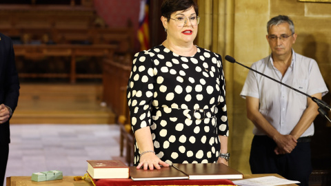 Pilar Bonet, durante el acto de toma de posesión de los nuevos consellers del Consell de Mallorca, a 11 de julio de 2023