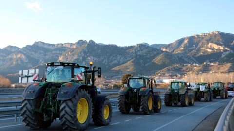 11/02/2024 - La tractorada d'aquest diumenge a la C-16, al Berguedà.