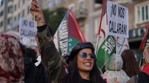 Imagen de la marcha en apoyo al Sáhara Occidental.