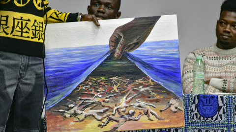 Una pintura del artista y activista Aboubacar Aminou. Imagen de archivo.