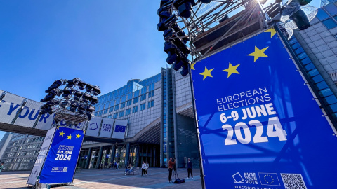 7 de junio de 2024. Vistas al Parlamento Europeo, en Bruselas.